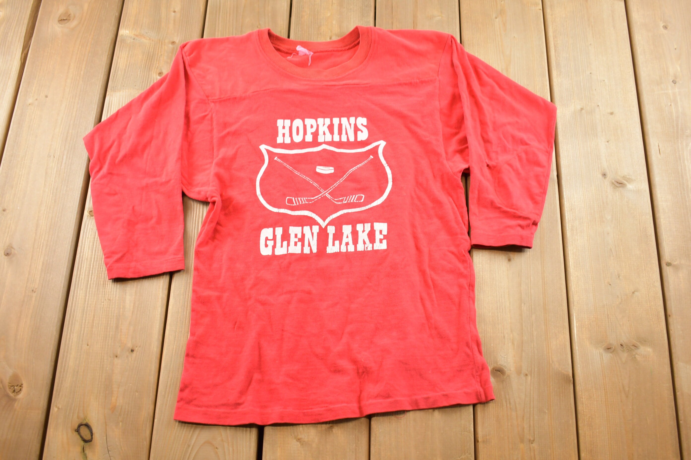 Vintage 1990s Glen Lake Hopkins Collegiate T-Shirt