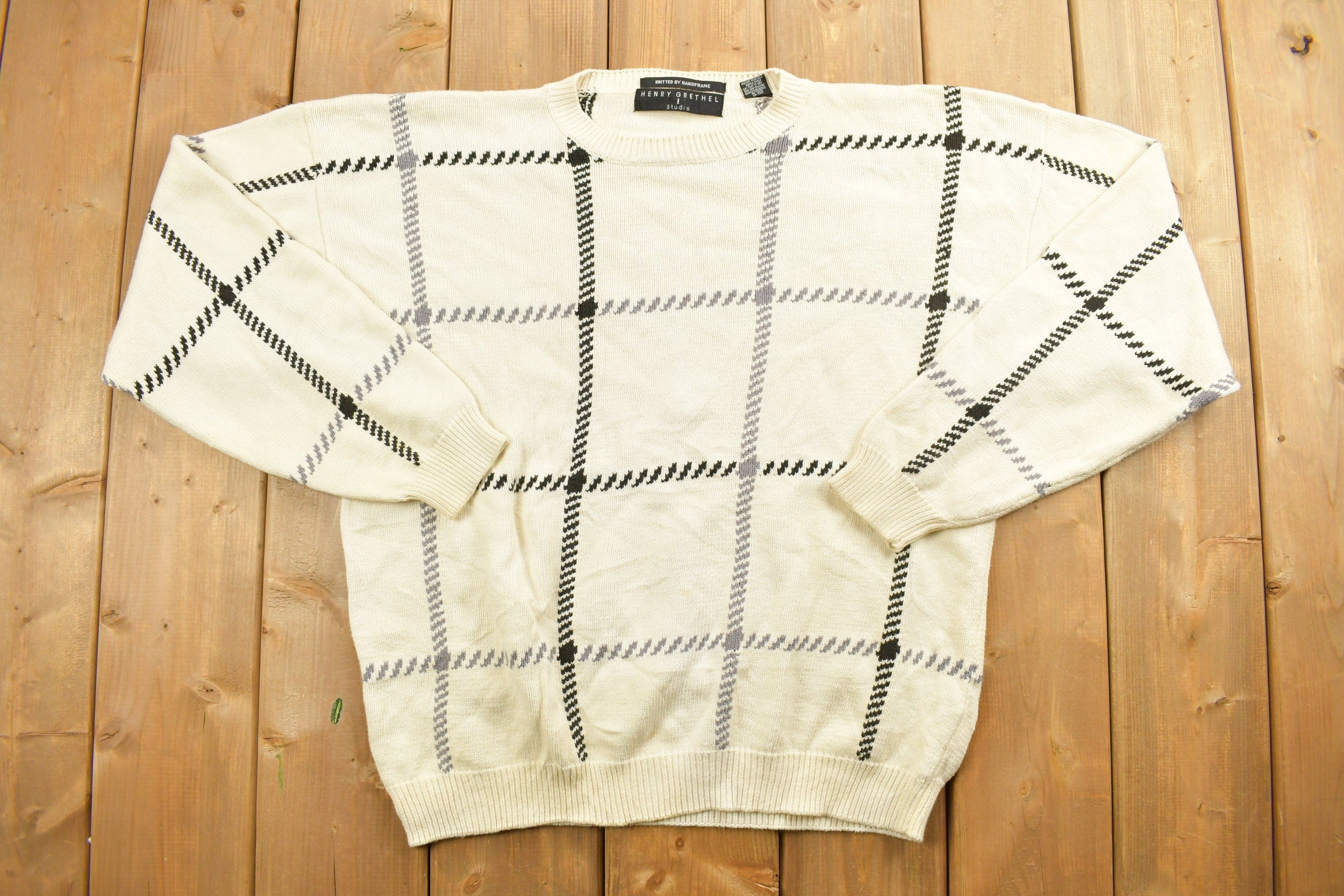 Vintage 1990s Henry Grethel Studio Knitted Crewneck Sweater