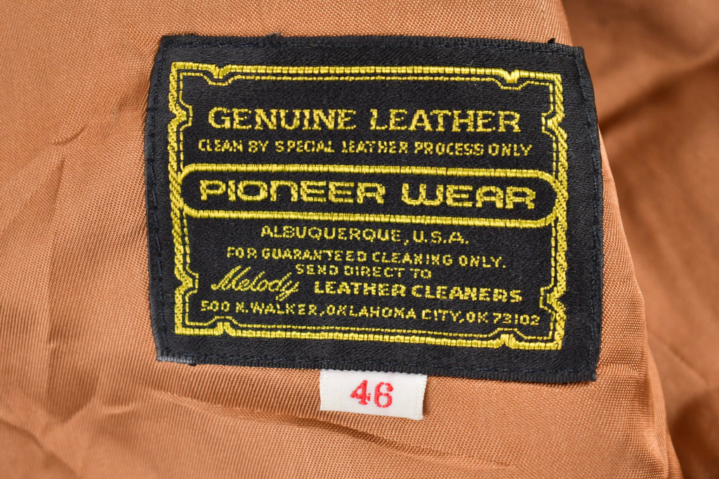 Vintage 1970s Pioneer Wear Leather South Western Blazer