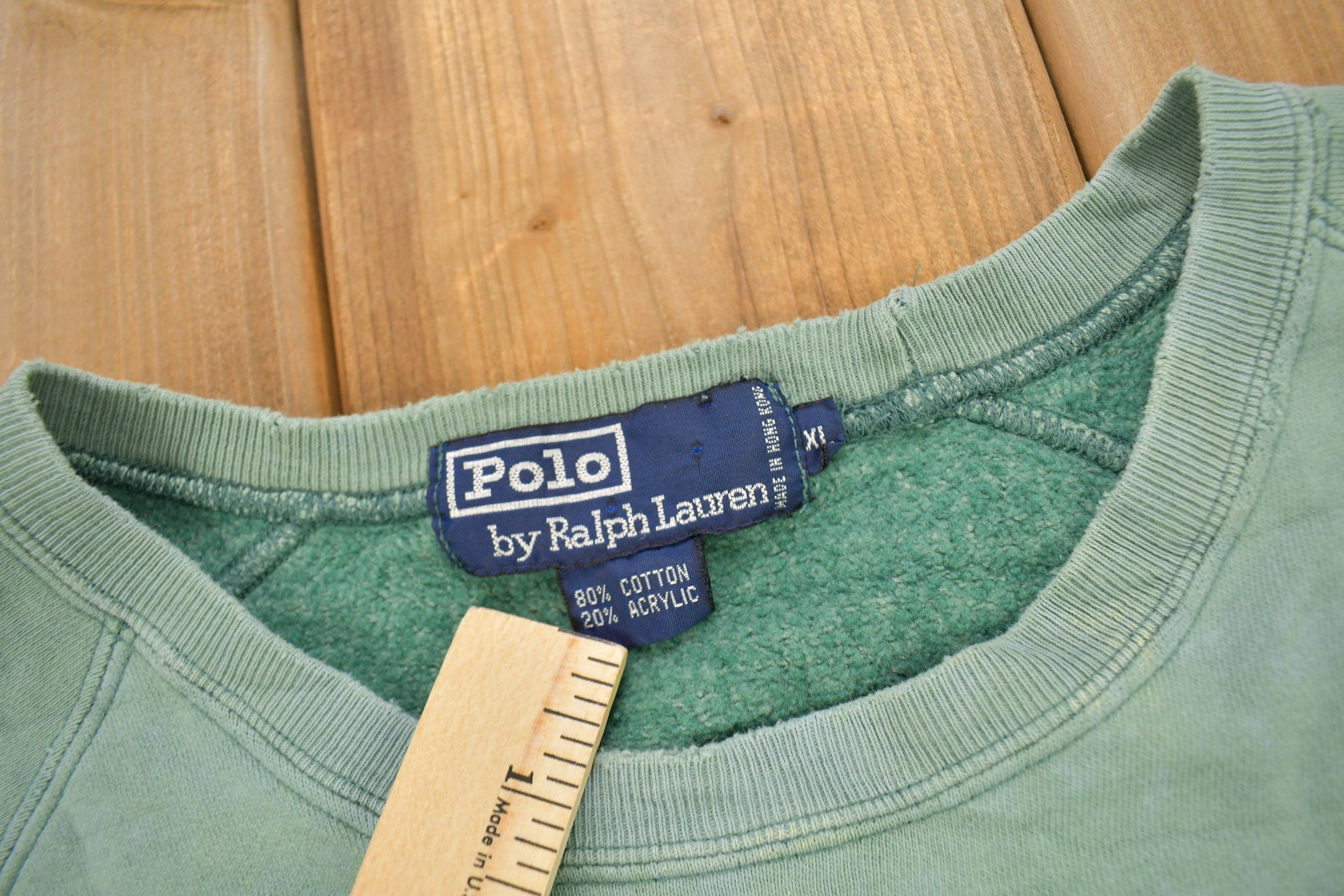 Vintage 1980s Polo Ralph Lauren Small Pony Raglan Crewneck Sweatshirt