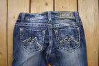 Vintage Y2K Miss Me Bedazzled Low Rise Jeans Size 26x31
