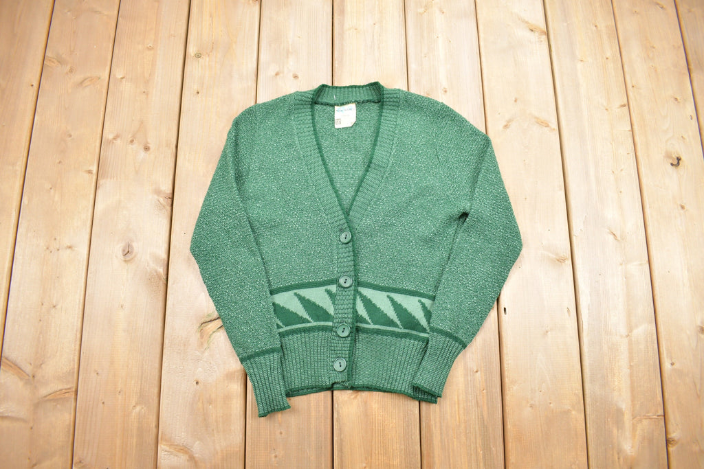 Vintage 1970s New World Acrylic Cardigan Sweater