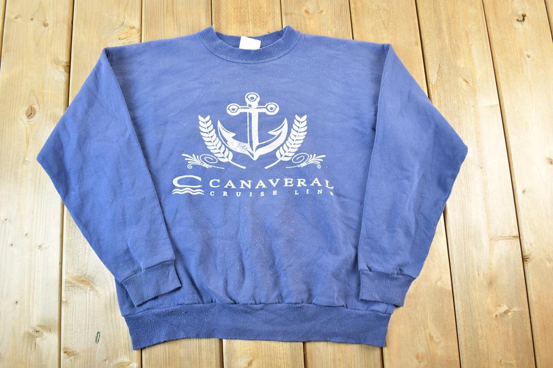 Vintage 1990s Canaveral Cruise Lines Crewneck Sweatshirt Mens L