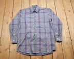 Vintage 1990s Westport Plaid Check Button Up Shirt