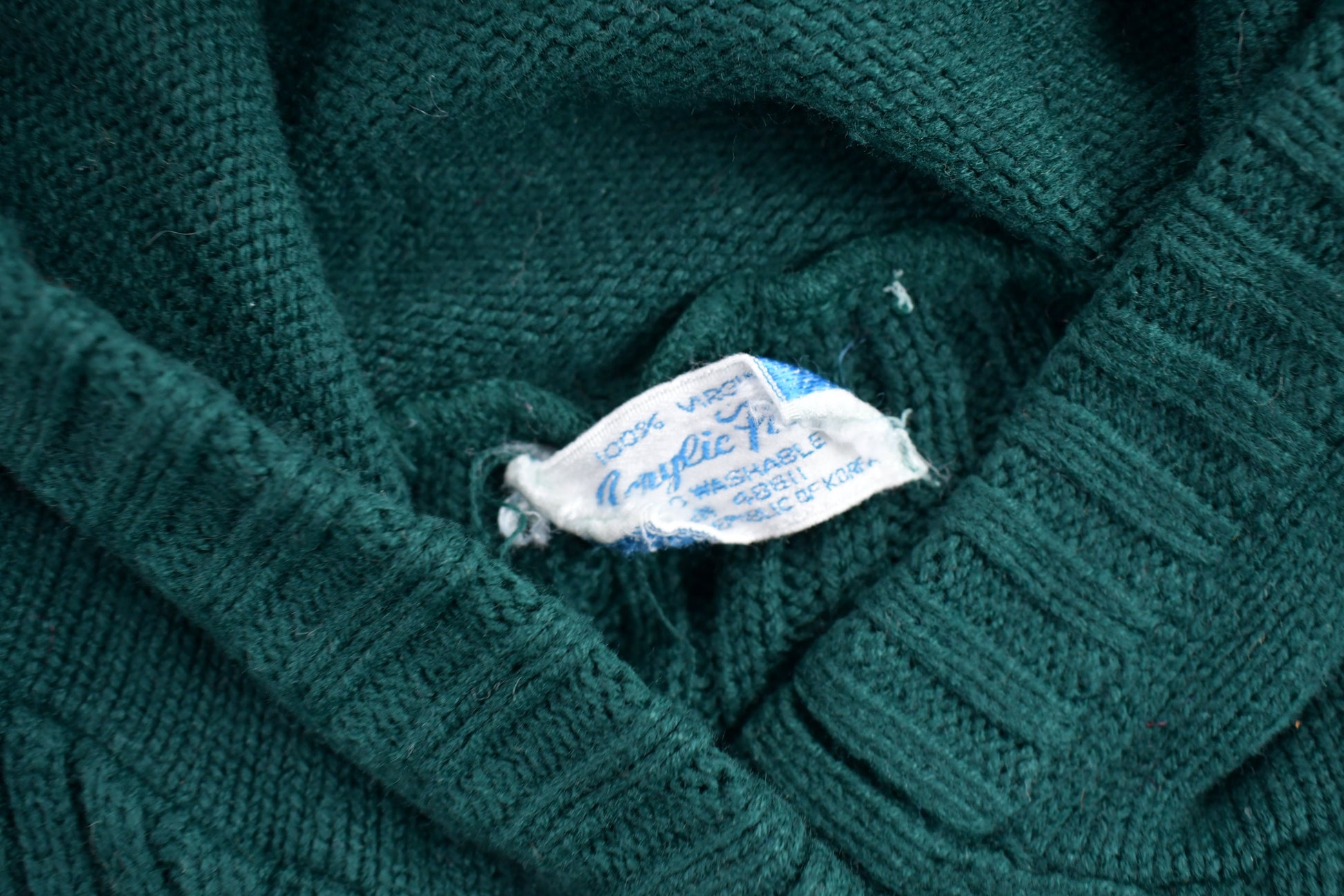 Vintage 1980s Acrylic Knit Button Up Sweater