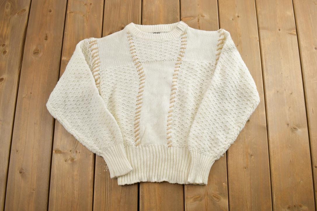 Vintage 1990s Coco Loco Loose Knit Crewneck Sweater