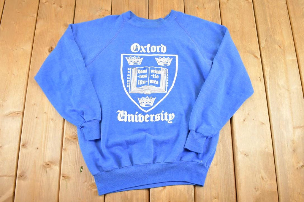 Vintage 1980s Oxford University Crewneck Sweatshirt Men's S