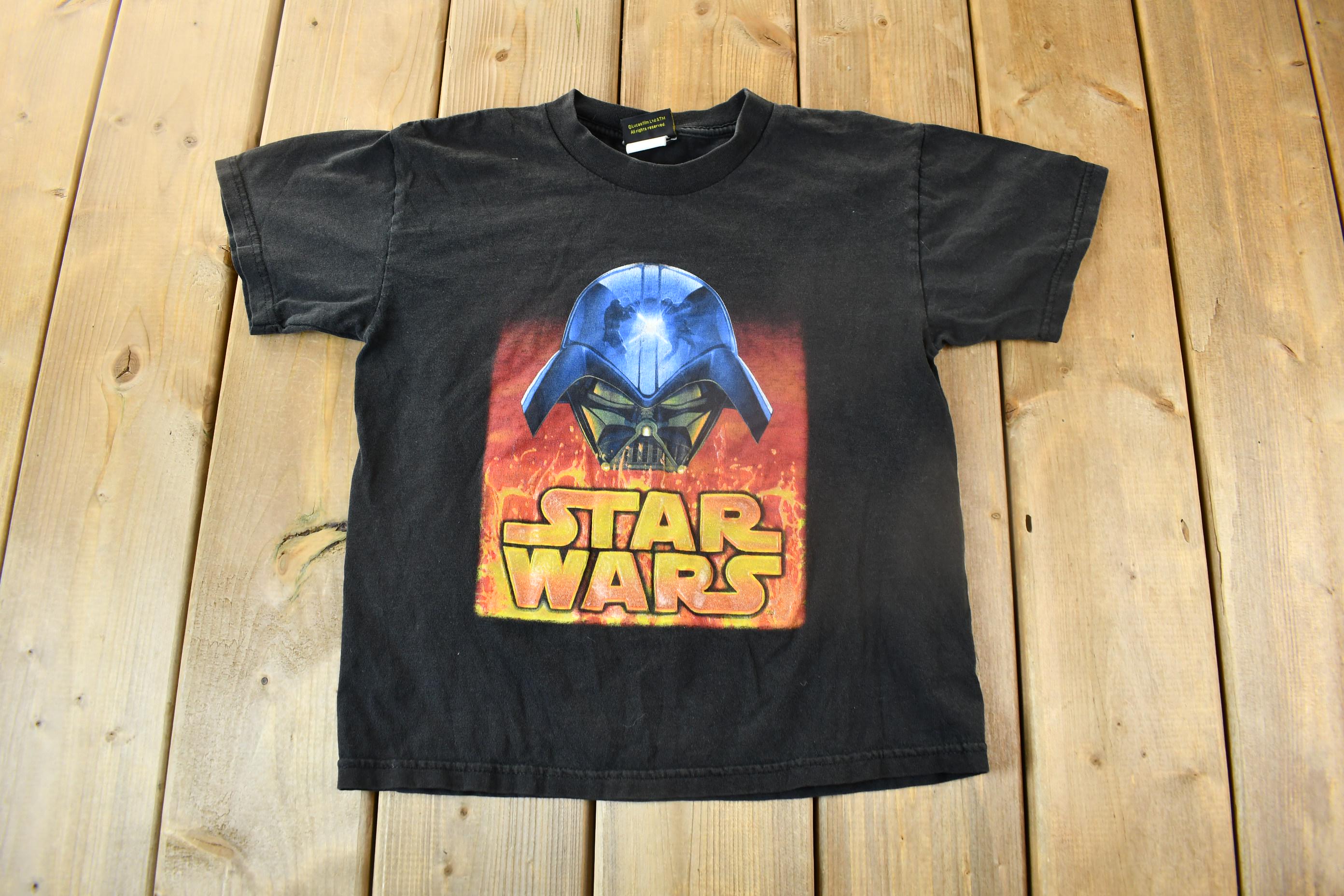 Vintage Y2K Star Wars Darth Vader Clone Wars Graphic Youth Sized T-Shirt / Vintage Star Wars / Vader Shirt