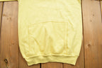 Vintage 1970s Health Knit Blank Yellow Hoodie