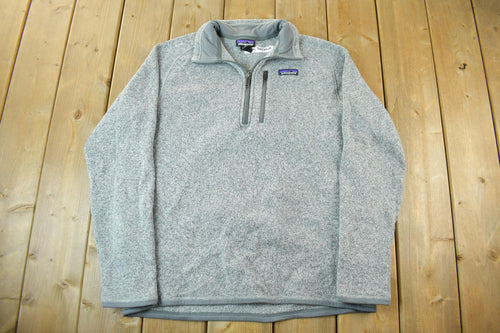 Vintage 2000s Patagonia Quarter Zip Fleece Sweater Men's Large / Outdoors Hiking / Outdoorsman Pullover