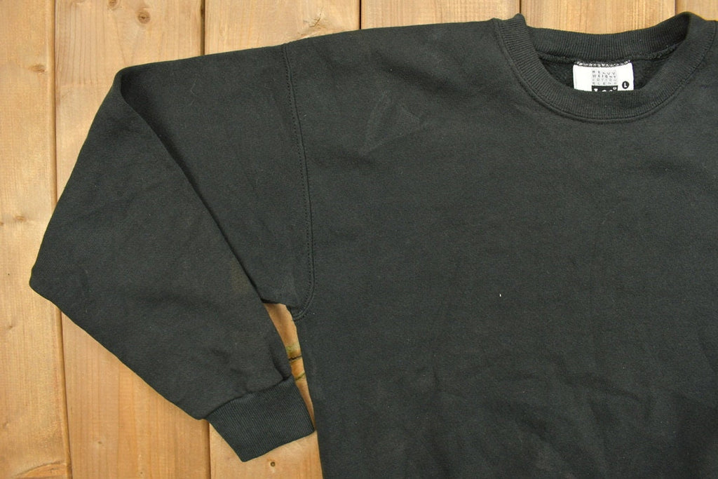 Vintage 1990s Lee Heavyweight Blank Black Crewneck Sweatshirt