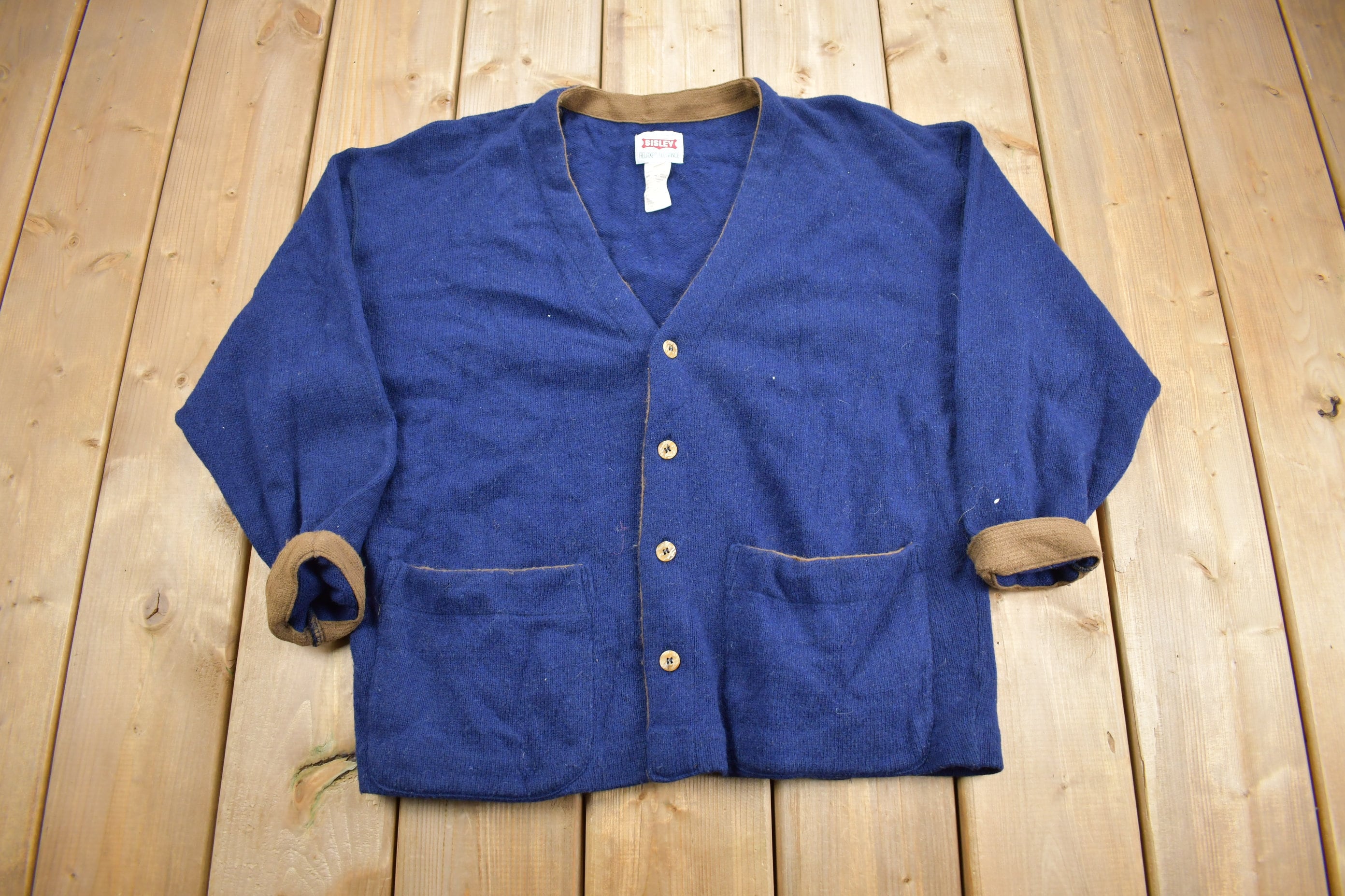 Vintage 1990s Sisley Knit Cardigan Sweater