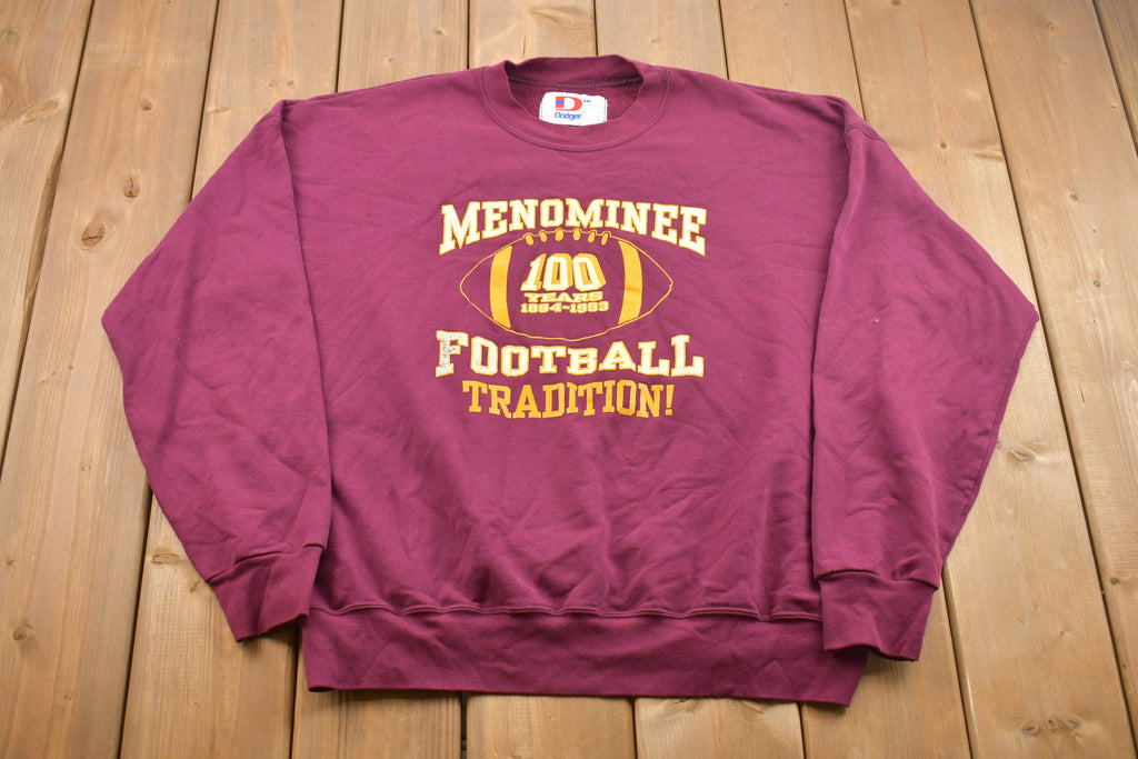 Vintage 1990s Menominee Football Crewneck Sweatshirt