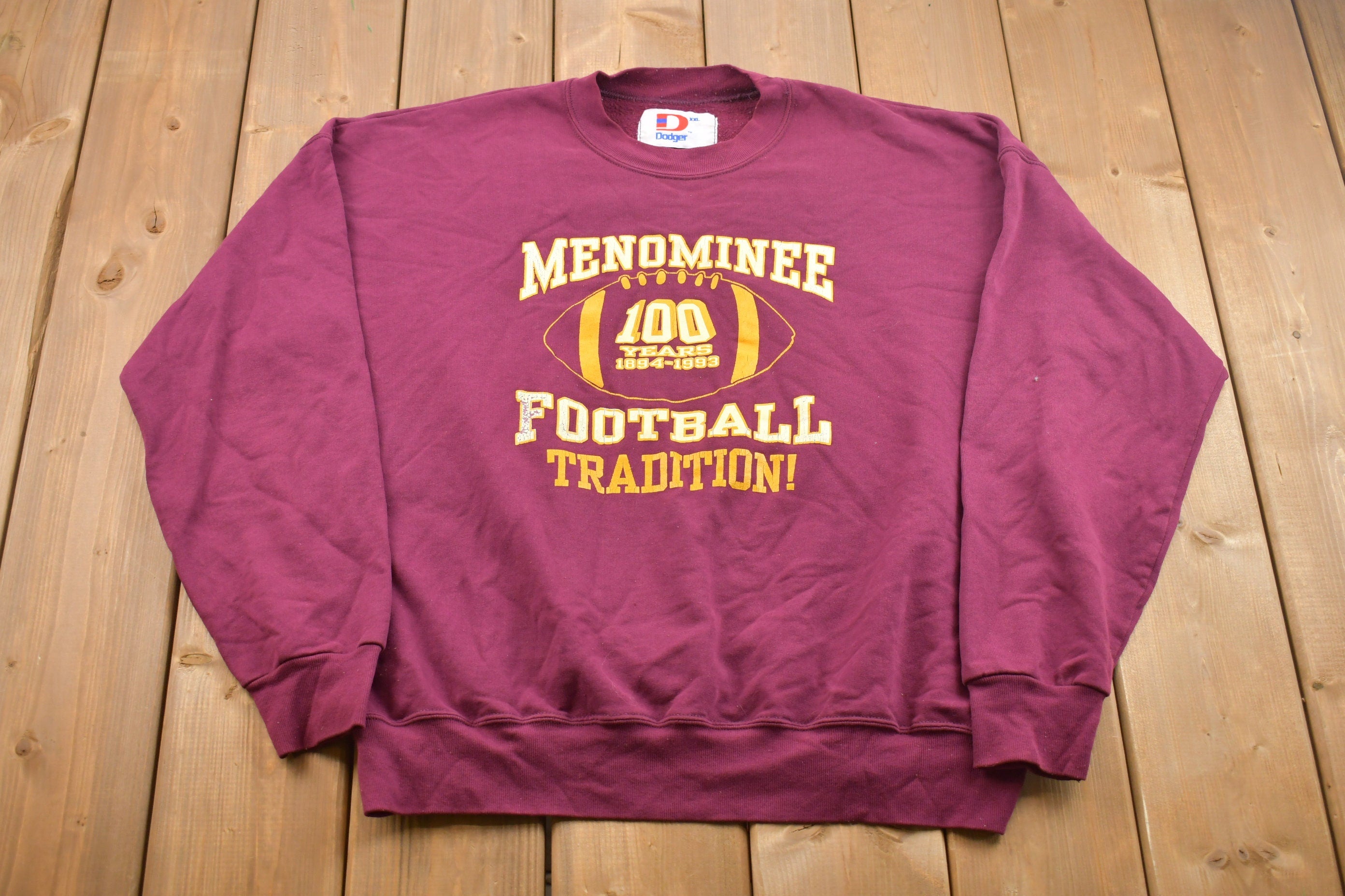 Vintage 1990s Menominee Football Crewneck Sweatshirt