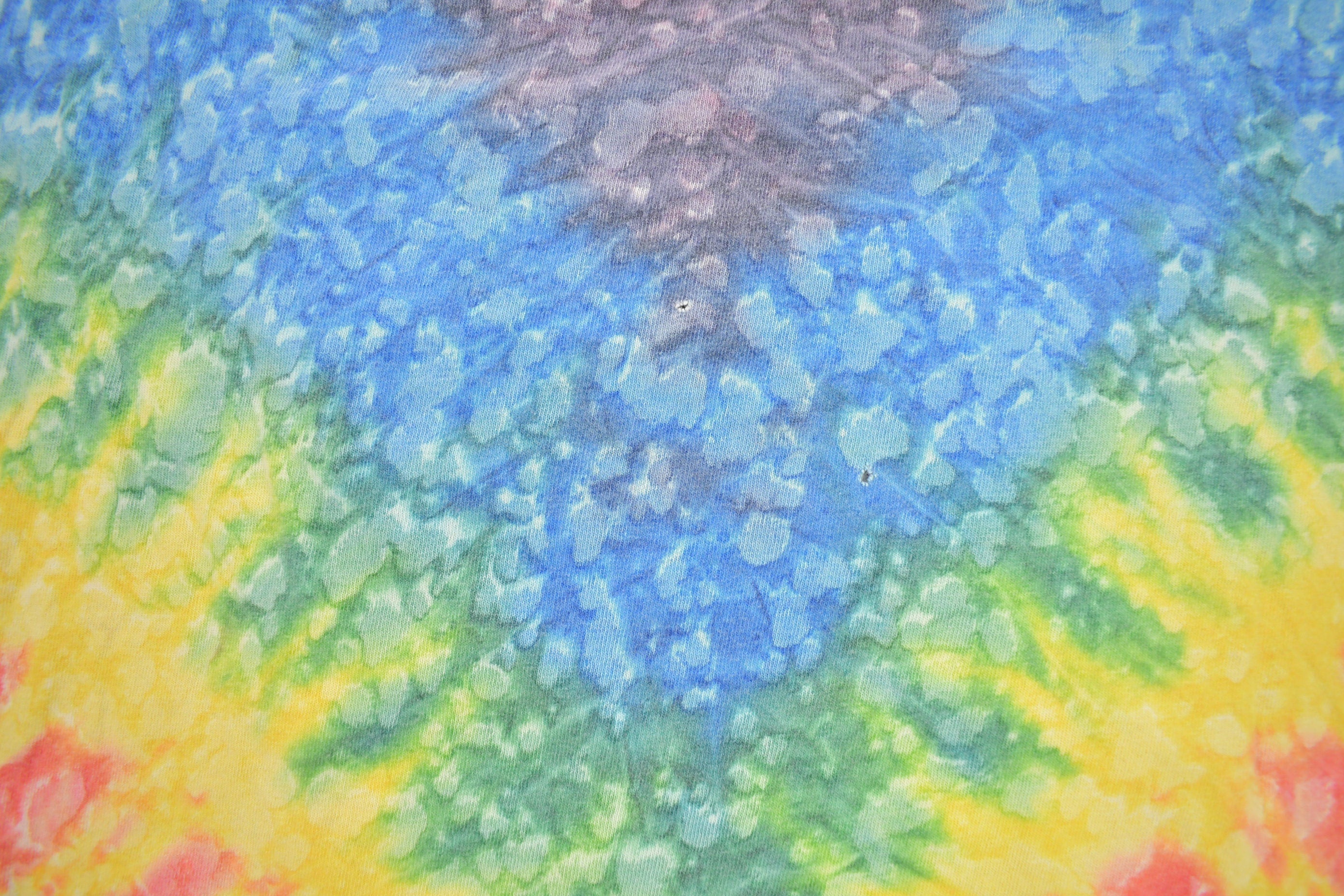 Vintage 1990s No Problem Jamaica Embroidered Tie Dye Souvenir T Shirt