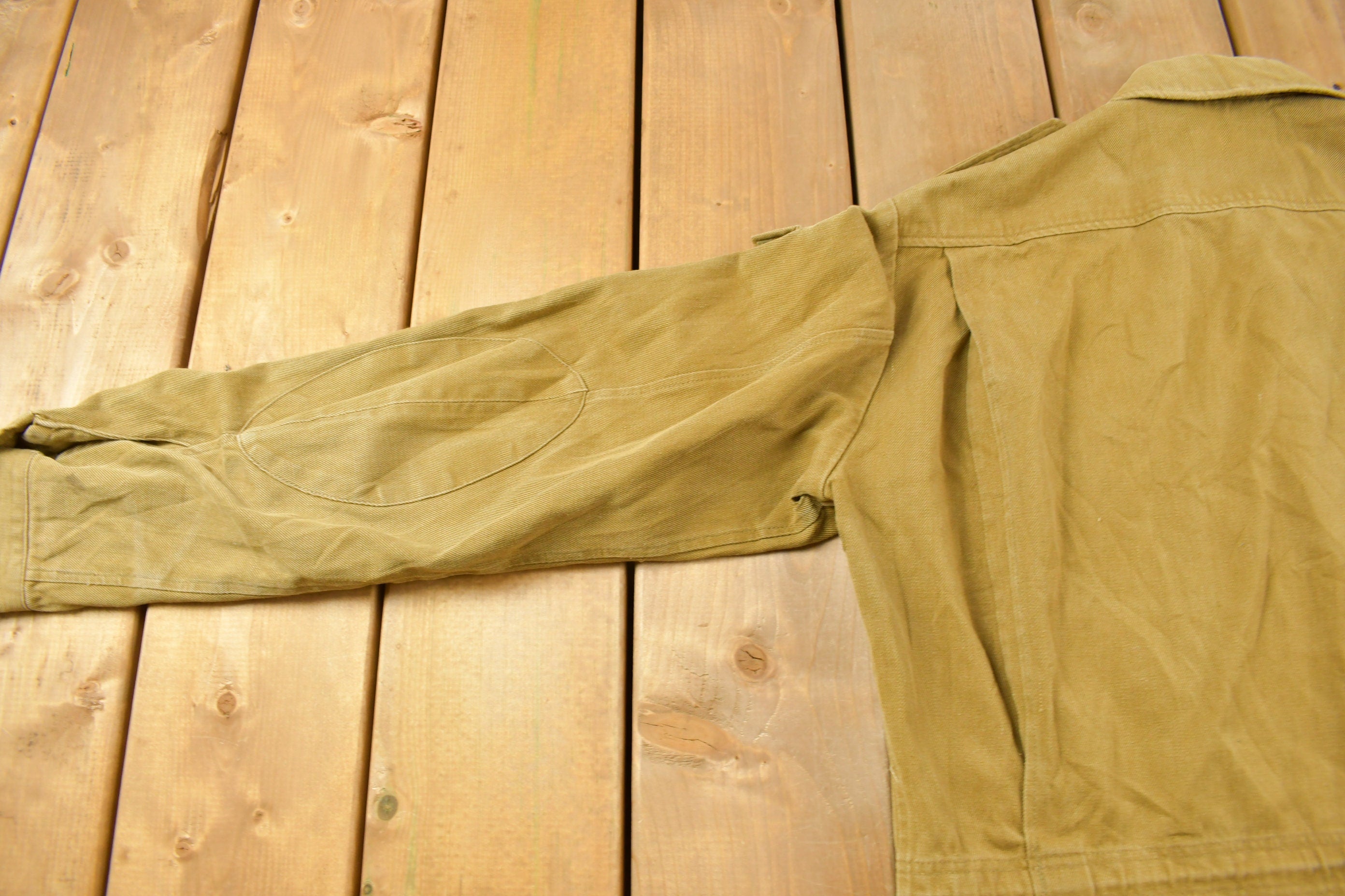Vintage 1970s Military Button Up Shirt