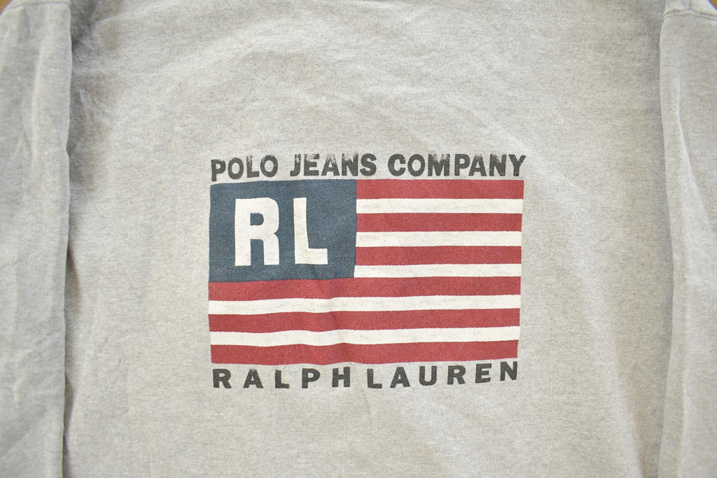 Vintage 1990s Polo Jeans Co Flag Crewneck Sweatshirt Men's Small