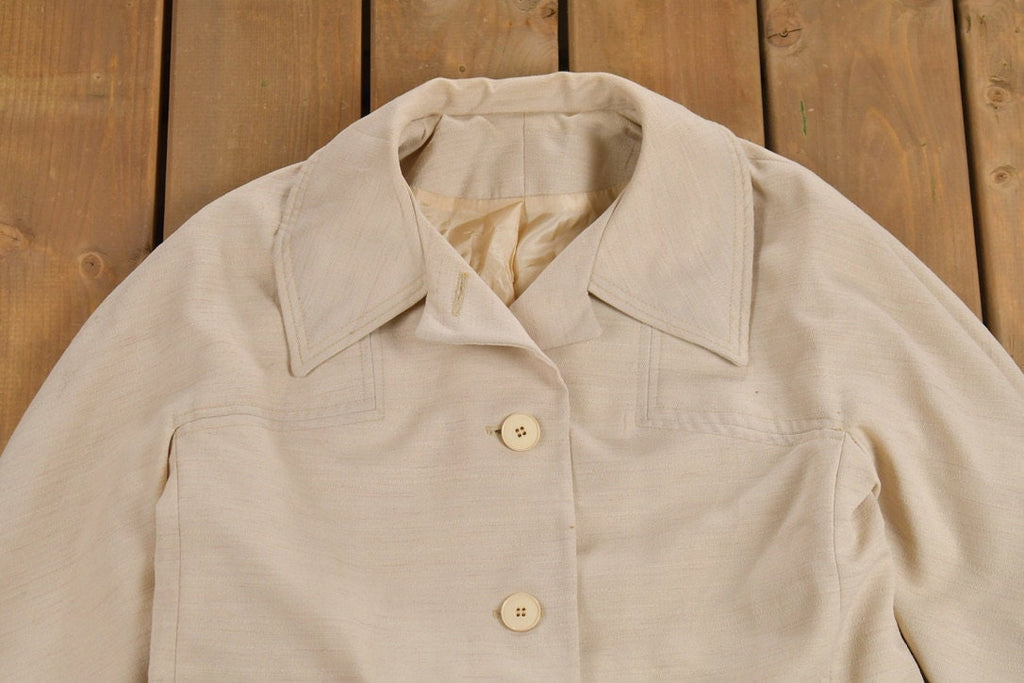 Vintage 1980s Light Trench Coat /