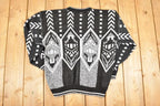 Vintage 1990s Vancourt Abstract Knit Crewneck Sweater Men's L