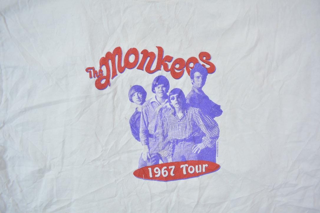 Vintage 1995 The Monkees 1967 TourGraphic Band Tee