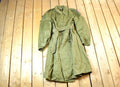 Vintage 1950'S Military OG 107 Trench Coat with Liner