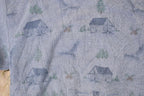 Vintage 1990s Art Unlimited Farmhouse AOP Fleece Outdoorsman Crewneck Sweater Men's L