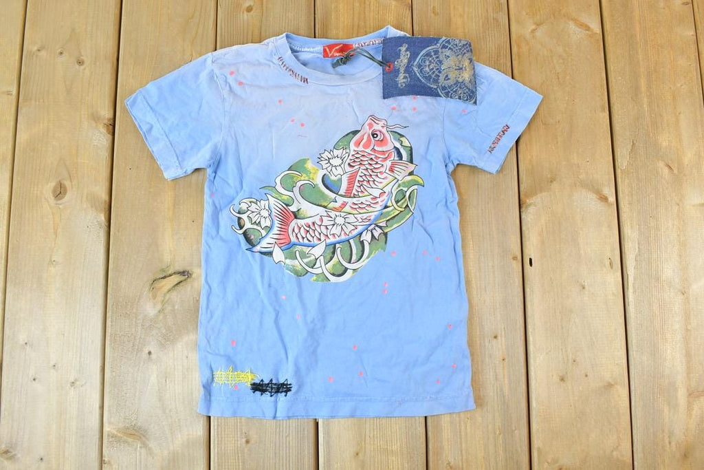 Deastock Women Vintage Vigoss Y2K Koi Fish T-Shirt