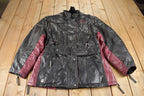 Vintage 1990s Ski Doo Sno Gear Genuine Leather Snowmobile Racing Jacket Made In Canada Size Women's Medium