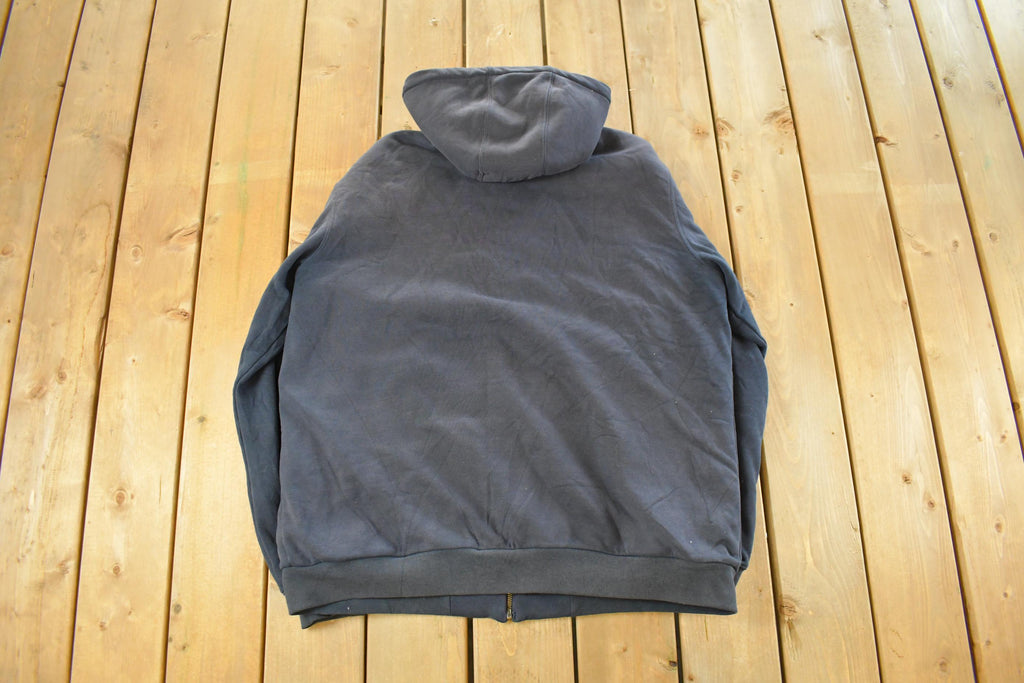 Vintage Y2K Carhartt Full Zip Fleece Lined Hoodie Sweatshirt Men's XL Tall