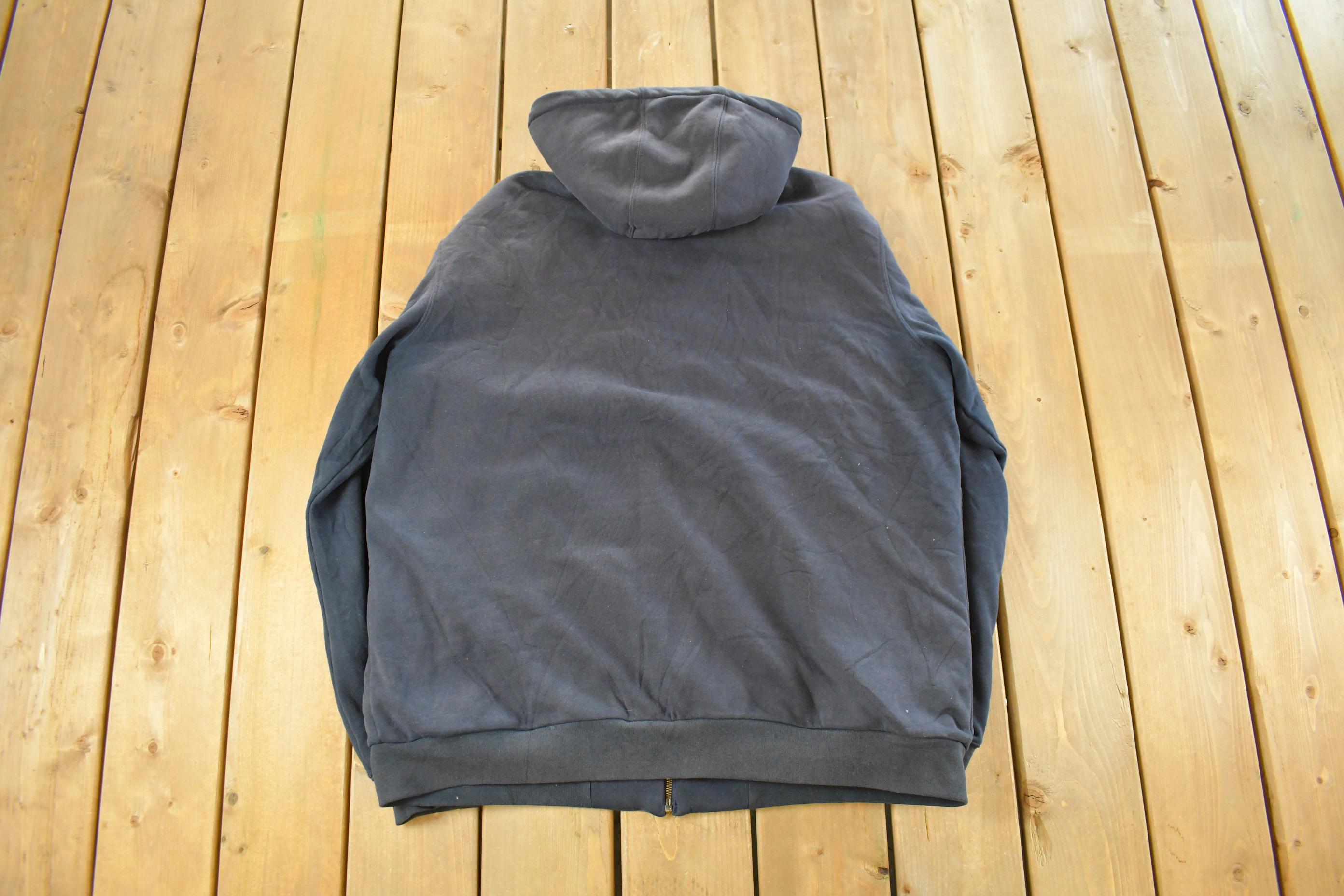 Vintage Y2K Carhartt Full Zip Fleece Lined Hoodie Sweatshirt Men's XL Tall