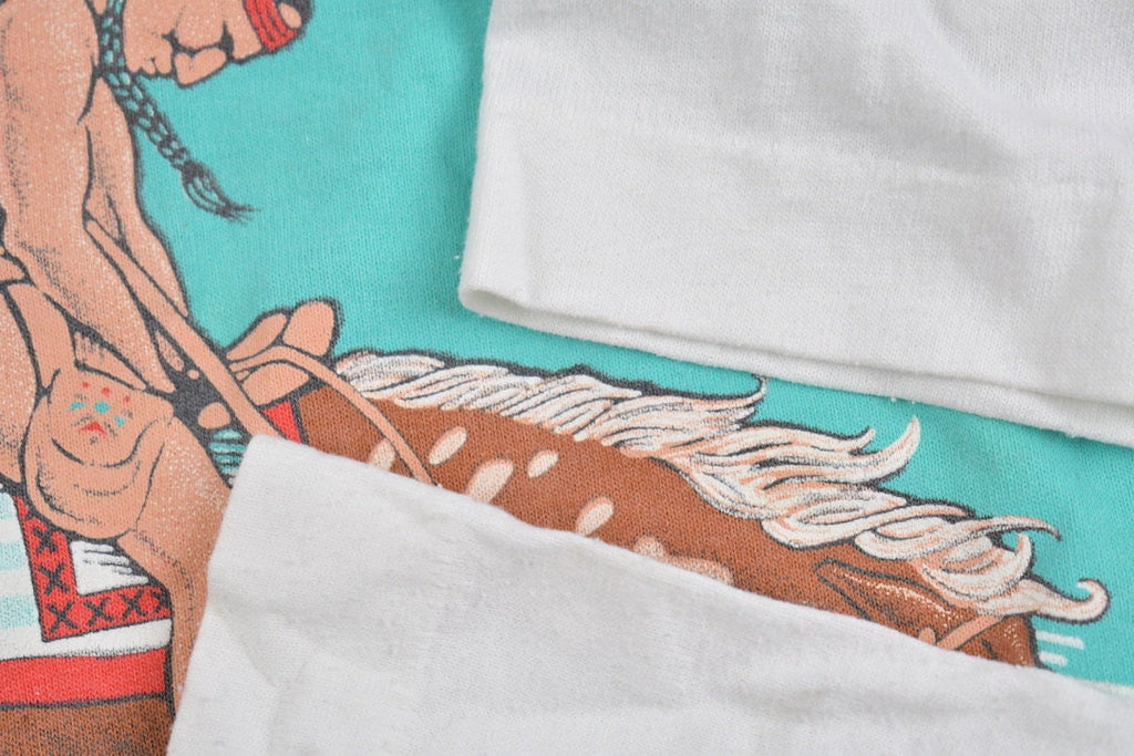 Vintage 1991 Native American Horse Theme T Shirt