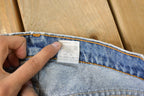 Vintage 1990s Levi's 551 Relaxed Tapered Fit Denim Jeans Women's 33 x 30 / Distressed Jeans / Made in USA