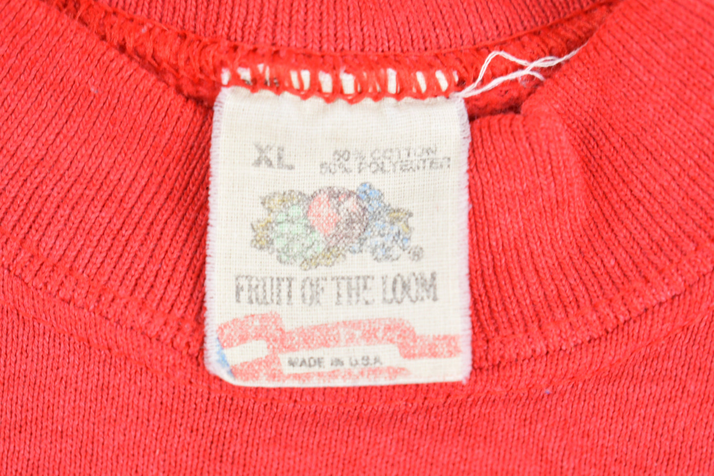 Vintage 1980s Eveready Raglan Graphic Crewneck Sweatshirt / 80s Crewneck / Made In USA / Streetwear / 80s Fruit of The Loom / Red Crewneck