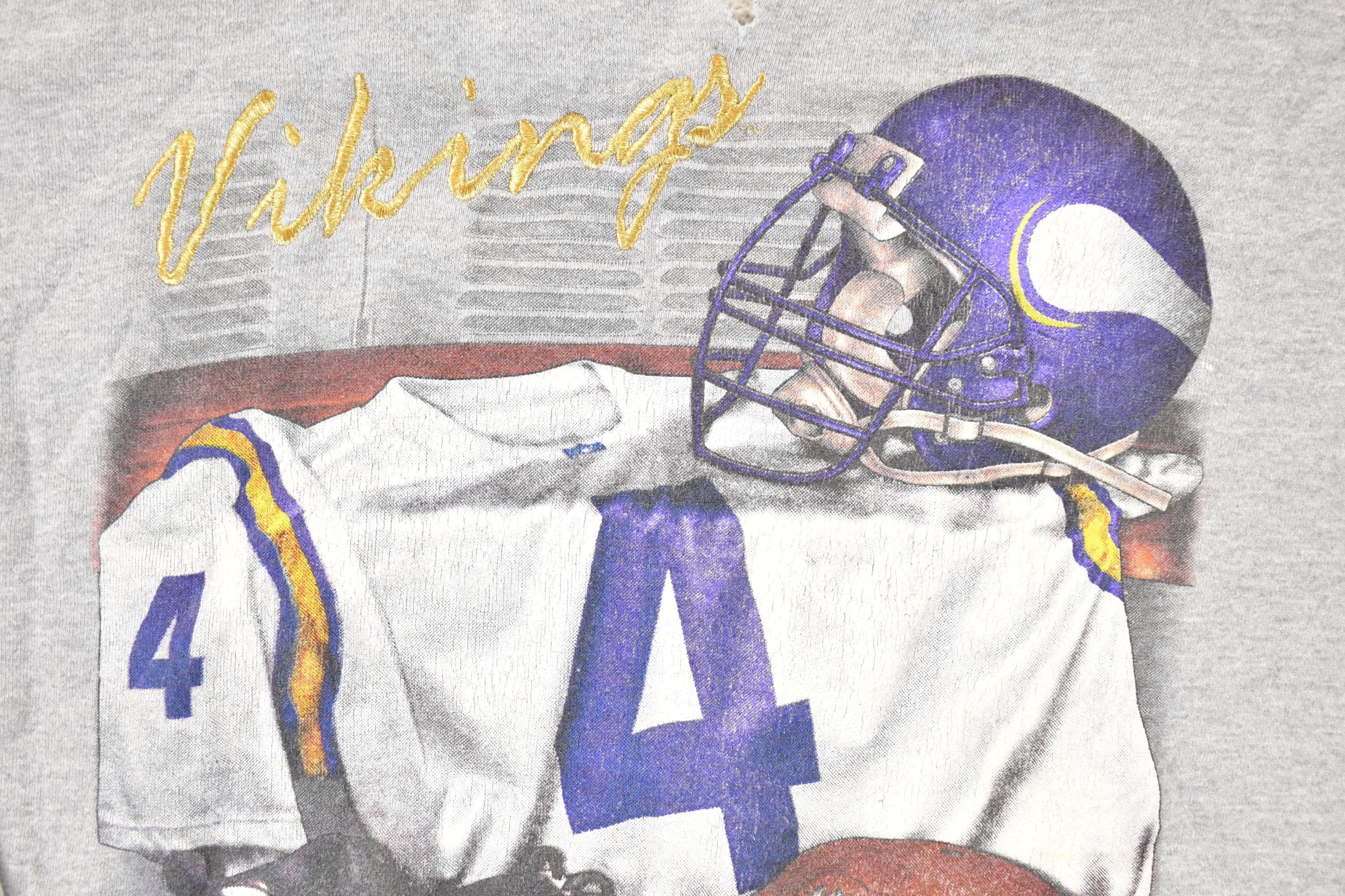 Vintage 1990s Minnesota Vikings Embroidered NFL Crewneck Sweatshirt Men's XL