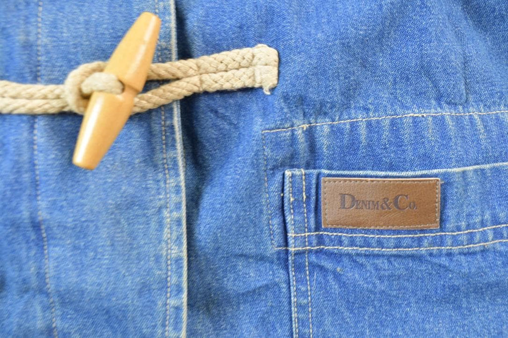 Vintage 1990's Denim & Co Toggle Button Denim Coat
