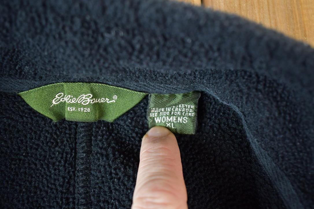 Vintage 1990s Eddie Bauer Womens Fleece Sweater Vest  Outdoorsman  90s Sweater  Streetwear  Hiking  Fleece Zip up