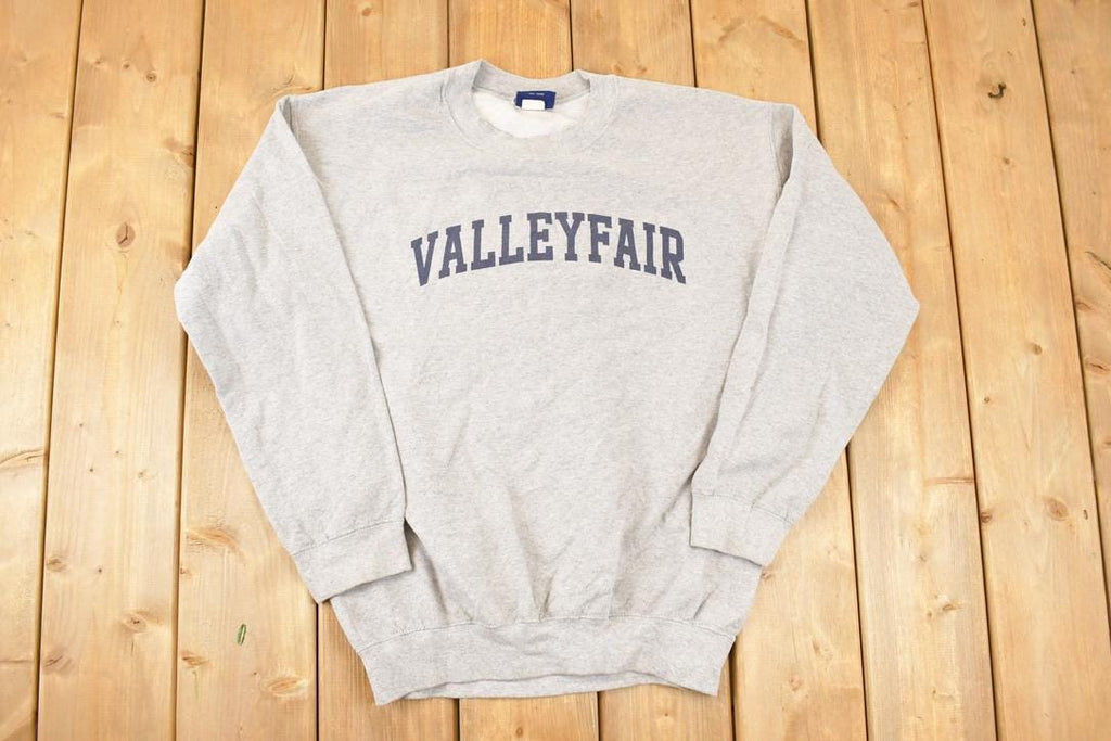 Vintage 1990s MV Sport Valleyfair Graphic Print Collegiate Crewneck Sweatshirt Men's M