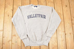 Vintage 1990s MV Sport Valleyfair Graphic Print Collegiate Crewneck Sweatshirt Men's M