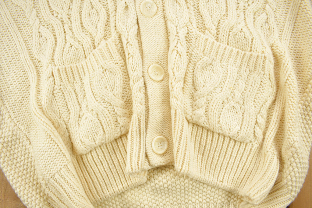 Vintage 1990s Deadstock Retreat Cable Knitted Cardigan Sweater