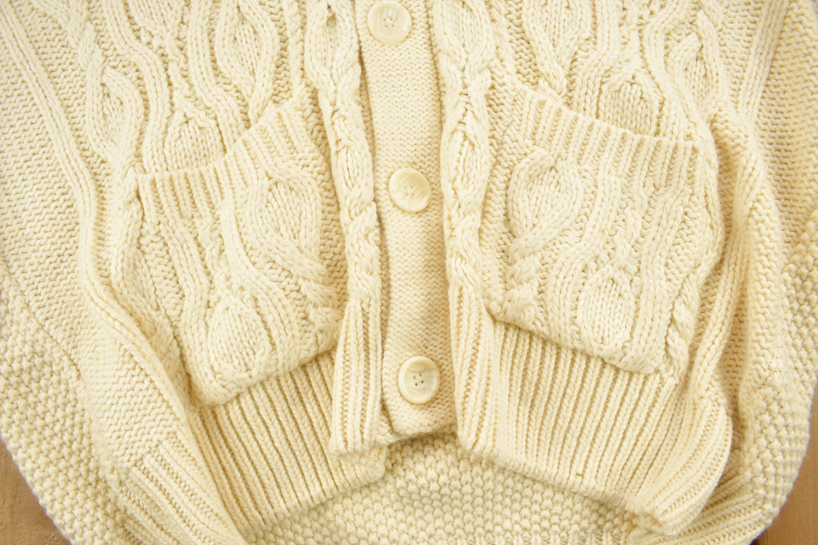 Vintage 1990s Deadstock Retreat Cable Knitted Cardigan Sweater