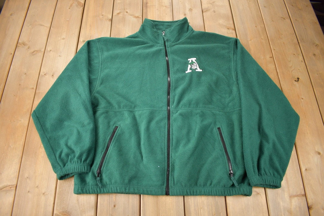 Vintage 1990s Embroidered"A" Collegiate Fleece Sweater Size XL