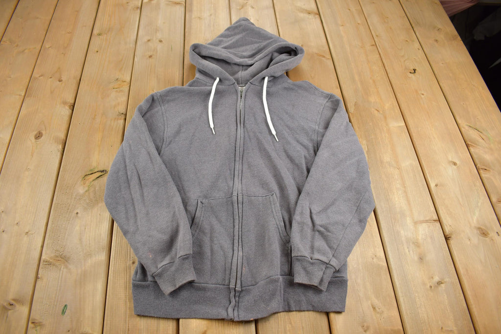 Vintage 1990s Hanes Blank Zip-Up Hoodie Made In USA