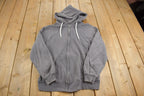 Vintage 1990s Hanes Blank Zip-Up Hoodie Made In USA