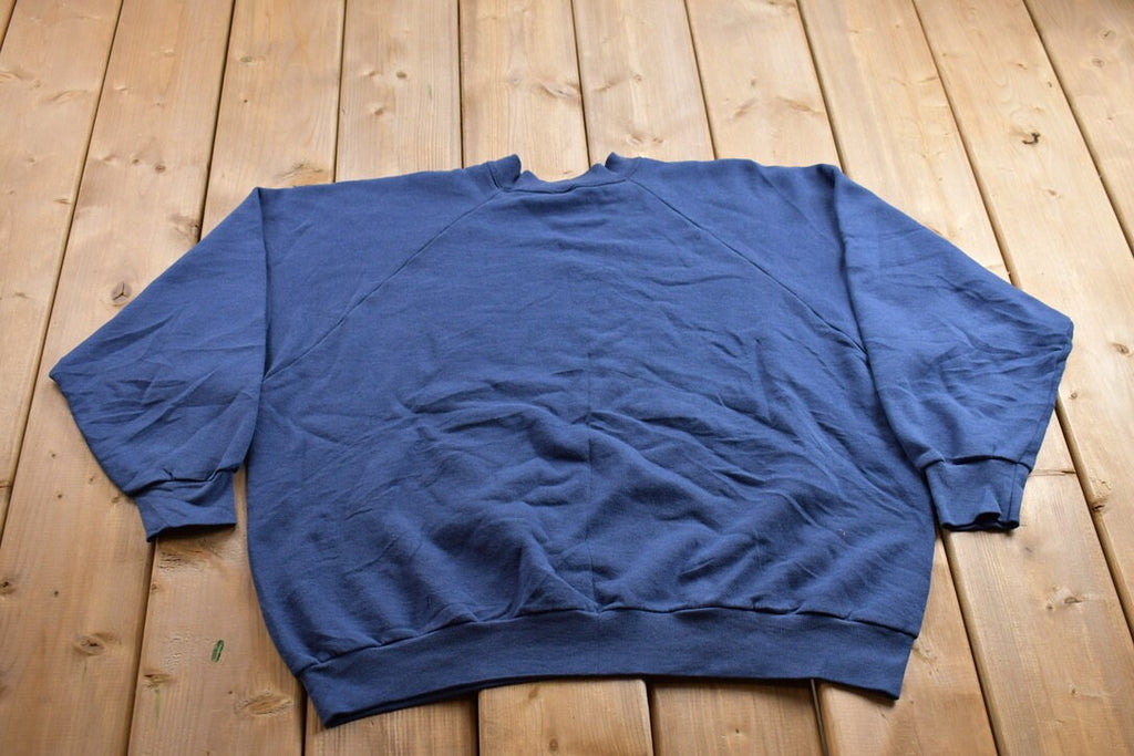 Vintage 1990s Blank Navy Blue Crewneck Sweatshirt
