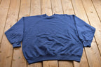 Vintage 1990s Blank Navy Blue Crewneck Sweatshirt