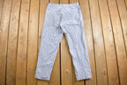 Vintage 1970s Pleated Striped Trousers Size 34 x 29