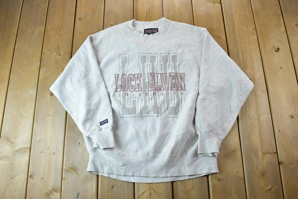 Vintage 1990s Lock Haven University Reverse Grain Jansport Collegiate Crewneck