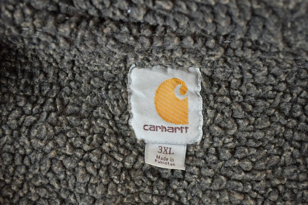 Vintage Distressed Carhartt Full Zip Fleece Lined Hoodie Sweatshirt