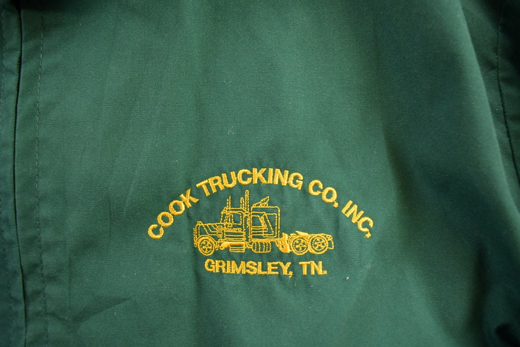 Vintage 1980s Cook Trucking Co. Windbreaker Jacket