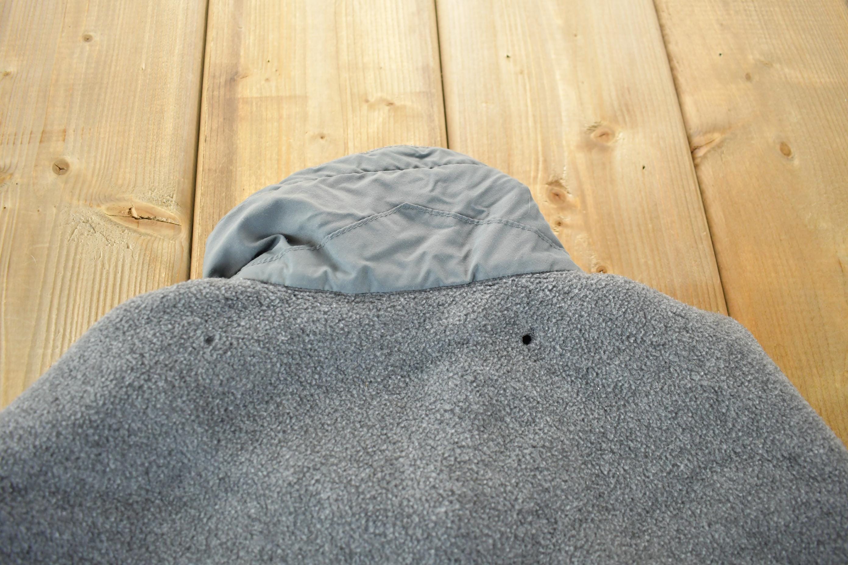 Vintage 1990s Patagonia Gray Full Zip Fleece Sweater